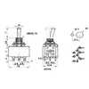 Nouveau Mini interrupteur à bascule 9 broches 3PDT 2 positions ON-ON 2A250V/5A125VAC MTS-302 B00276