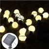 20 LED Outdoor Solar Lamps LED Globe ball String fairy light solar light christmas garland waterproof garden street decor Light