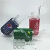 Nuevo 14 mm macho Bong Oil Rig Glass Bongs Reciclador de tuberías de agua con Bule Green Red Thick Pyrex Colorful Glass Smoking Bong