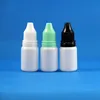 100 Sets/Lot 10ml (1/3oz) Plastic Dropper WHITE Bottles With Tamper Proof Evident Caps & Long Thin Tips HDPE Store Sub-Pack Liquids Juice Oil Essence 10 mL