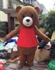 Costume de mascotte d'ours en peluche en fourrure pour adulte, vente directe d'usine, 2017