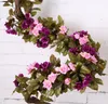 Wedding decoration Artificial Fake Silk Rose Flower Vine Hanging Garland Wedding Home Decor Decorative Flowers HJIA401