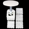 Mode Hot 4 Patterns Square Moon Cake Fondant Sugarcraft Decorating Cookies Mold Mold Baking Tool Set