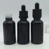 Wholesale- 20pcs 10ml 30ml Black Frosted Glass Dropper Bottles Essential Oil Container E Liquid Empty bottle