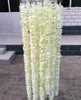 79" 2Meter long Elegant Artificial Orchid flower Wisteria Vine Rattan For Wedding Centerpieces Decorations Bouquet Garland Home Ornament