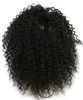 mulheres quentes kinky encaracolado abacaxi Rabo extensão do cabelo humano, Dark Brown cabelo indiano virgem cordão rabos de cavalo cabelo humano com 120g estrondo