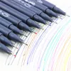 STA 10 Colors Set 0.38MM Fine Liner Colored Marker Pens Watercolor Based Art Markers For Manga Anime Sketch Drawing Pen