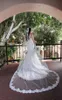 New Best Selling Romantic One Layer Chapel Length Veil With Beautiful Tulle Lace Flower Appliques Edge Wedding Veils Bridal Accessories