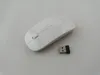 Trasporto libero, mouse ottico senza fili bianco senza fili del USB del mini USB Dongle 2.4G del mouse ottico sottile sveglio