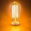 4 W 6 W 2200 K Edison LED largo filamento bombilla Retro ST64 claro estilo decorativo para lámpara colgante E26 E27 Base regulable