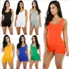 Sporty sportowe Solidne pajaciki Spodenki Kobiety Slim Bodycon Kombinezon Kombinezon Fitness Casual Siłownia Romper Sexy Fashion Playsuit Sportswear B3344