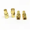 10Pcs\Lot Freeshipping Gold Copper SMB Female to SMA Male Jack Plug Straight Adapter RF Coaxial Coax Connector