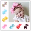 Słodkie dzieci Dziewczynek Headwraps Top Knot Dot Big Bow Pałąk Dzieci Niemowlęta DIY Headwear Turban Dziewczyna Akcesoria do włosów