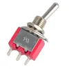 1 Adet Kırmızı 3-pin MTS-102 SPDT Minyatür Geçiş Anahtarları ON / ONWaterproof Cap B00063 BARD