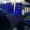 3 mx6 m LEVOU Cortina Da Festa de Casamento LEVOU Pano Estrela Pano de Fundo Preto LED Estrela Pano Cortina de Luz Decoração Do Casamento MYY1668