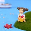 Mignon dessin animé filles figurines fée jardin miniatures gnomes mousse terrariums résine artisanat pour la décoration intérieure bricolage maison de poupée