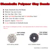 Ploymer Clay Shambhala Disco Ball Beads Half Drilled Round 6 Rows Rhinestone Crystal Shamballa Beads for Earring Making 100pcsbag4369611