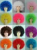 Unisexe Clown Fans Carnival Wig Disco Circus Funny Fancy Dress Party Stag Do Fun Joker Adulte Enfant Costume Afro Curly Hair Wig cadeau festif