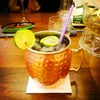 Moscow Mule Becher Kupfer Becher Edelstahl Bier Tasse Rose Gold gehämmert Kupfer plattiert Drinkware Weihnachtsgeschenk