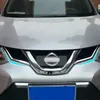 ABS Chrome Front Upper Grille Cover Trim لعام 2014 2015 نيسان اكس تريل اكس تريل XTrail Rogue T32 Front Grill Grill Trim