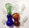 Mini narghilè in vetro per cenere, ciotola, adattatore per Ashcatcher con gorgogliatore maschio da 14 mm e 18 mm per bong