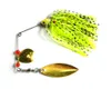 Hengjia 4PCSlot Hard Fishing Spinner Lure Spinnerbait Bass Bait Metal paljetter 148G052oz Fiske Tackling2567219