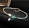 Cavigliera conchiglia Perle di perle Cavigliere di stelle marine per le donne 2017 Moda vintage fatti a mano a piedi nudi Sandalo Dichiarazione Bracciale Piede Boho Gioielli