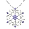 Cristal austriaco Copo de nieve Colgante Colgante Collar de diseño Joyería de marca de marca 18k Collares de moda chapado en oro blanco Mujeres 14305