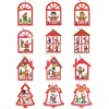 Hot Kerst Ornamenten Kerst Rendier Bell Tree Decorations Home Festival Party Hanging Props Groothandel, Gratis Verzending, 12pc Per Lot