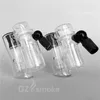 Nwe black 14mm 18mm double 8arms ashcatcher for glass bongs ash catcher smoking water pipes with quartz nail thick heavy pipes hookahs