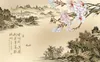 Custom large murals fabric wallpaper 3d wall sitting room b64 bedroom fashion TV sofa background Chinese style classical landscape waterfall