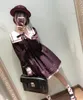 도매 - 2016 여름 짧은 소매 스트라이프 Bowknot Lolita Cosplay Uniform