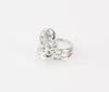 Conjuntos de jóias Fine African Beads Colar Pulseira Brincos Anéis Set Cristal CZ Casamento De Diamante Banhado A Prata Acessórios Para Noivas