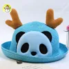 2017 été nouveau dessin animé mignon Panda enfants chapeau plage soleil chapeaux voyage en plein air garçons filles dôme casquette KIDS-8 vente en gros