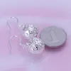 collana di gioielli in argento sterling placcato con sfera stereo da sposa per donna DN100, popolari orecchini in argento 925