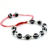 Resin Beads 8mm Luckly bracelet Evil Eye Red rope thread string braided Bracelets women