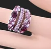 Strass Frauen Ring Weißes Gold Überzogen Hohe Qualität Kristall Schmuck Mädchen Geschenk Neue Party Hochzeit Großhandel Europäischen Stil Nette Ringe