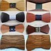 Hot Wood Bowtie semi-färdiga produkter 12 stilar Handgjorda Vintage Bowknot för Gentleman Wedding Slips Fars dag