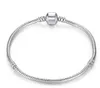 Charm-Armbänder aus 925er-Sterlingsilber, 3 mm Schlangenkette, passend für Pandora-Charms, Perlen-Armreif, Modeschmuck, DIY-Geschenk für Männer und Frauen