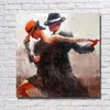 Uomo e donna Tango Pittura a olio Decorazione domestica Immagini murali Dipinto a mano Pittura moderna su tela Senza cornice