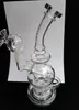 Hitman spessa doppia facebook palla calda Tubi d'acqua in vetro Global Base Vortex Recycler Oil Rigs Smoking Pipe matrix perc ball rigs Bong in vetro