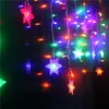 3,5m 100smd snöflinga LED-sträng gardinljus Festoon Lights Holiday Christmas Wedding Party Decor