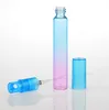 6ピース/ロット8mlミニポータブルカラフルなガラス香水ボトルアトマイザー付きの空の化粧品容器付き旅行用