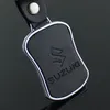 Suzuki Için 5 adet / grup Moda Araba Logosu anahtarlık Metal Deri Anahtarlık Anahtarlık yüzük Llaveros Chaveiro anahtar tutucu