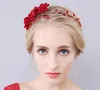 Hele bruiloft bruidshaar bloemen hoofddekselaccessoires hoofdband rozenkroon tiara prinses koningin sieraden haarband strass F7219456