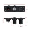 NEW DIY Dual USB Car Cigarette Lighter Socket Splitter Charger Adapter + Digital Voltmeter For Motobike ATV