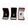 Whole 20Pcs Rectangle Jewelry Display Gift Box 3 Colors Velvet Stud Earring Storage Pendant Necklace Organizer Holder261L