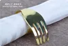 wholesale new arrival towel ring fork-shaped the gold napkin circle metal napkin ring for wedding