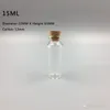 15ML 22X65X12MM Small Mini Clear Glass bottles Jars with Cork Stoppers/ Message Weddings Wish Jewelry Party Favors