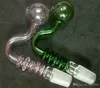 Hot 14mm 18mm Male Smoking Pipes Helix Curved colorized Glass Bongs Nail bowl pieces Two Function Water bong Oil Rigs Glass Bang